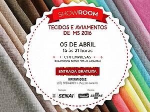 Showroom de tecidos acontece nesta terça-feira em Campo Grande